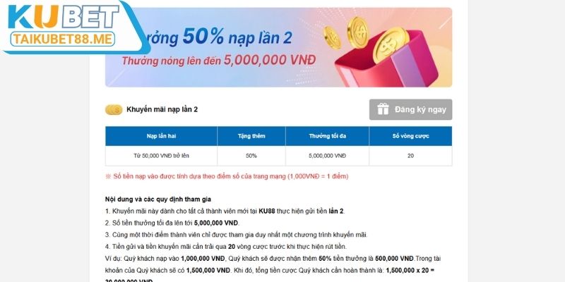 Chú ý khi tham dự khuyến mãi Kubet88